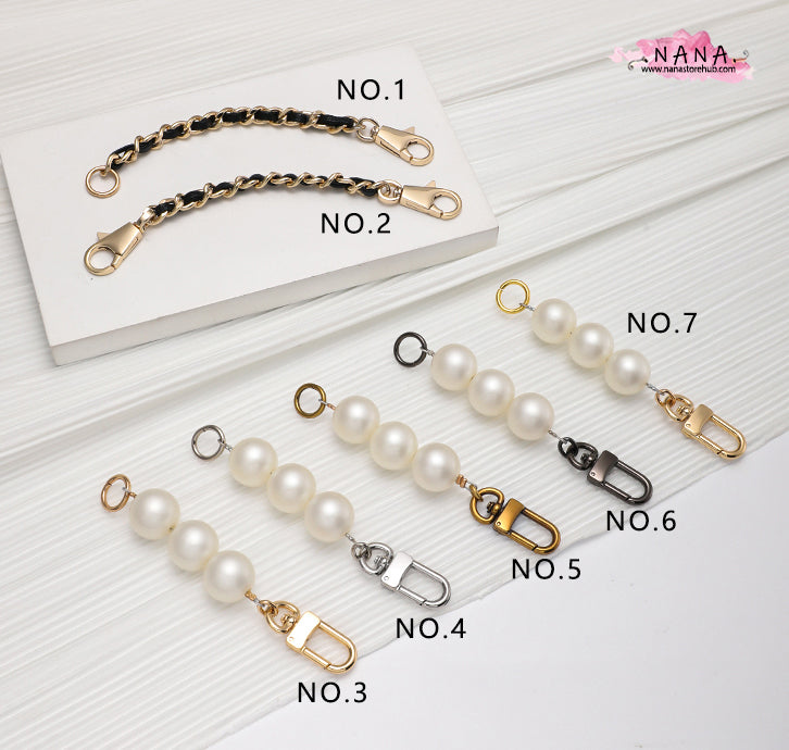 Pearl High Quality Purse Extension Chain,Alloy and Pearl, Metal Shoulder Extension Handbag Strap,Bag Strap, Bag Accessories, JD-2163