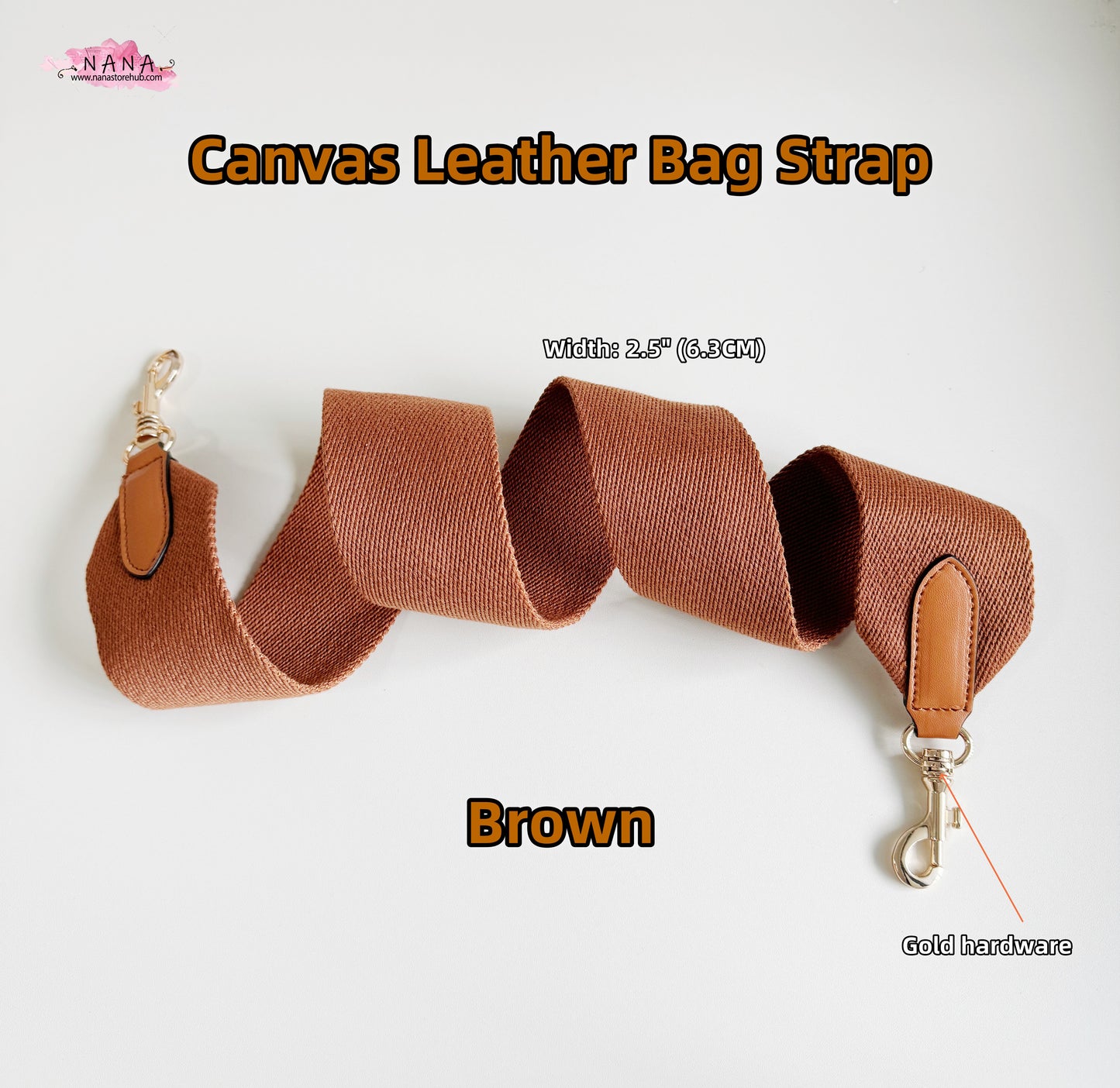 2 1/2 INCH Canvas Leather Bag Strap,High Quality Canvas Strap,Canvas Shoulder Handbag Strap, Replacement Handle ,Bag Accessories,JD-2269