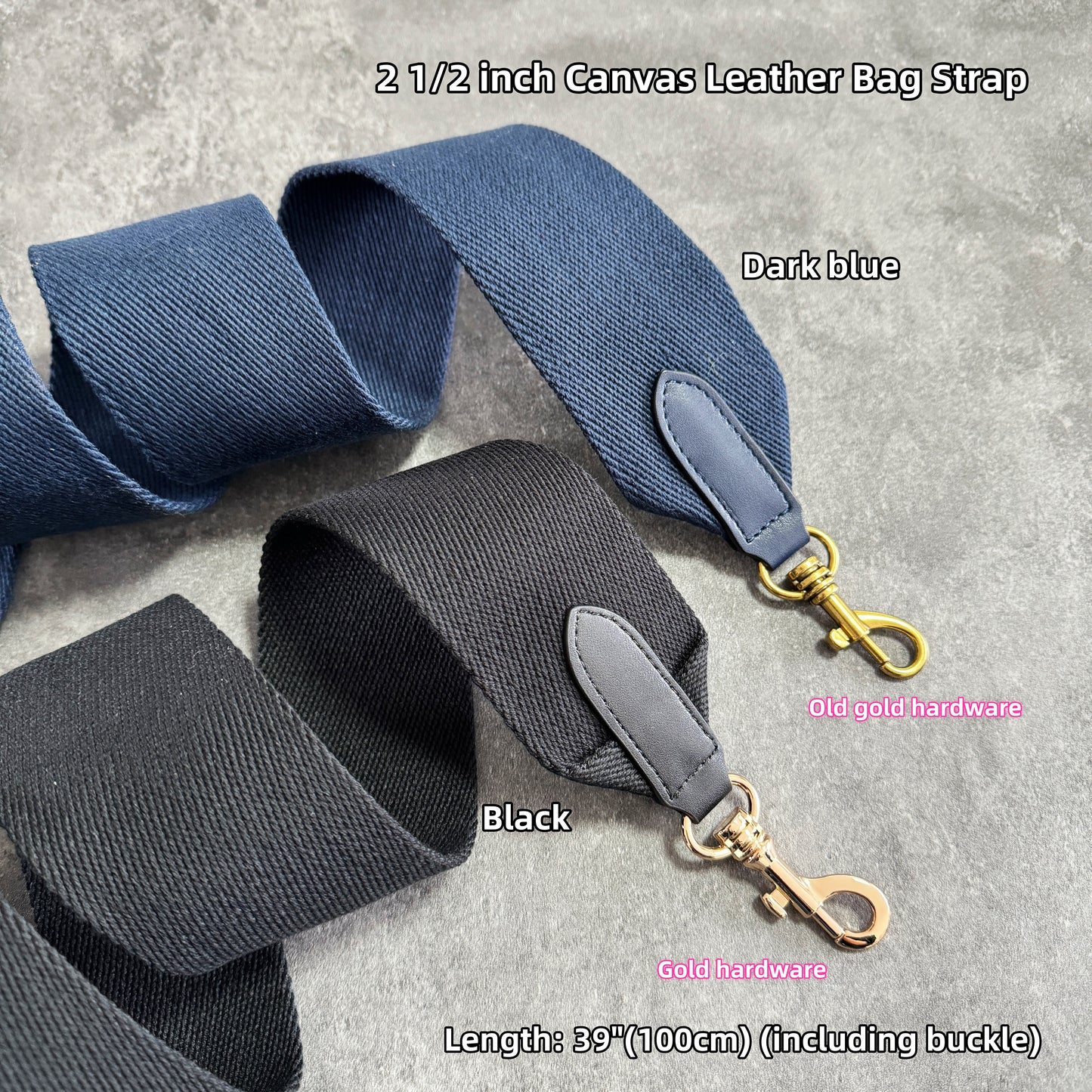 2 1/2 INCH Canvas Leather Bag Strap,High Quality Canvas Strap,Canvas Shoulder Handbag Strap, Replacement Handle ,Bag Accessories,JD-2269