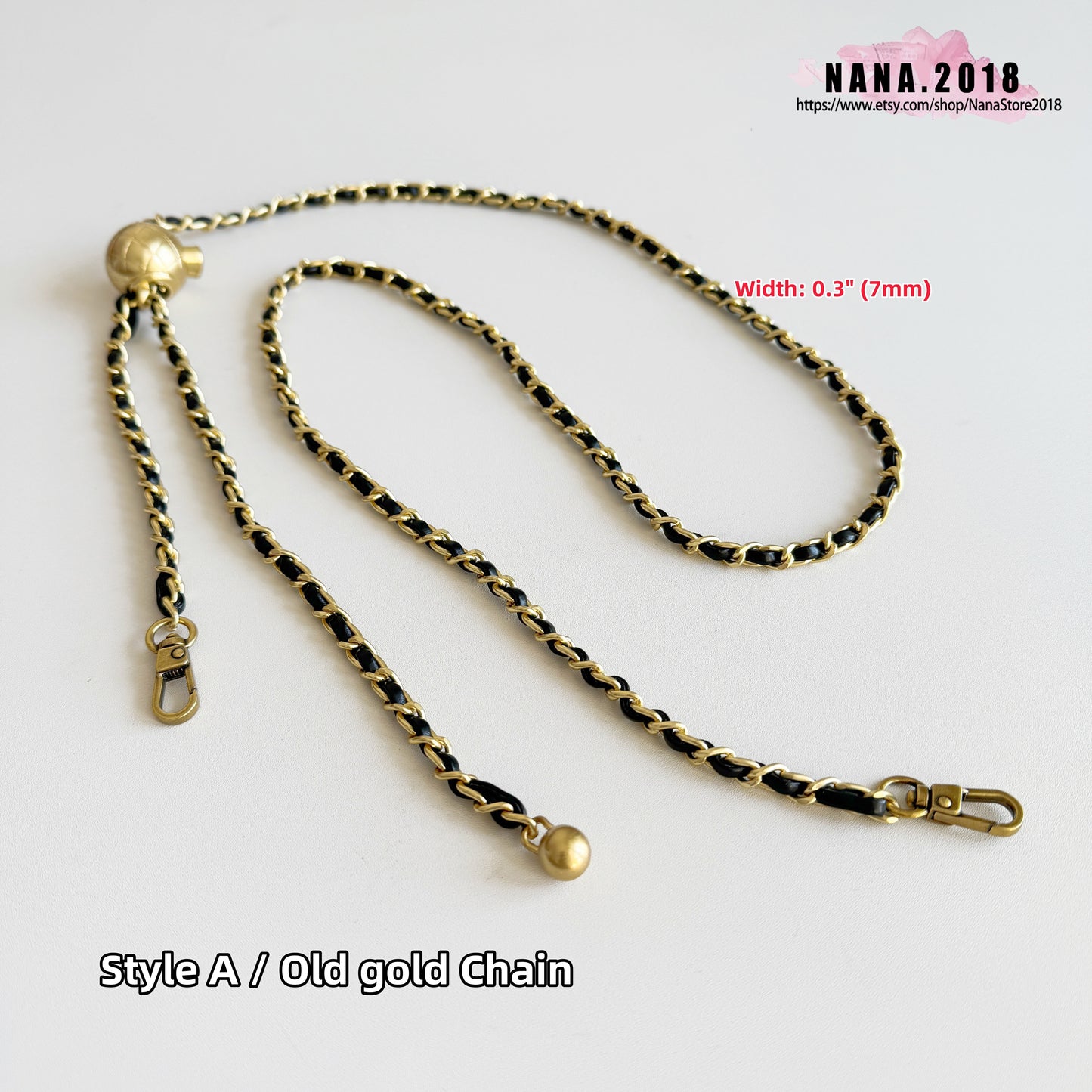 7mm High Quality Purse Chain Strap,Alloy and Iron, Metal Shoulder Handbag Strap,Purse Replacement Chains,bag accessories, JD-2331