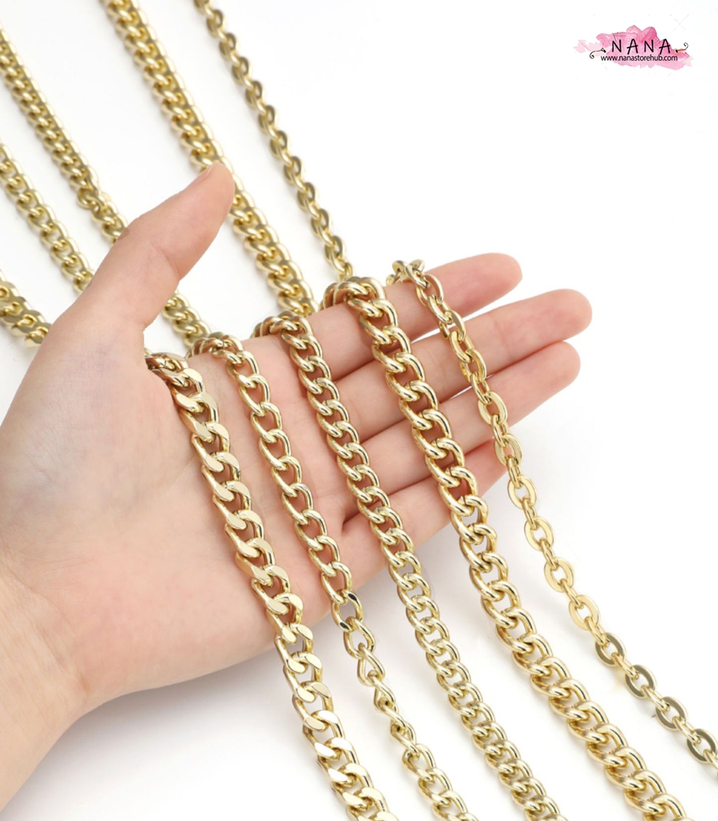 Light Gold High Quality Purse Chain Strap,Alloy and Iron, Metal Shoulder Handbag Strap,Purse Replacement Chains,bag accessories, JD-2363