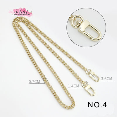 Light Gold High Quality Purse Chain Strap,Alloy and Iron, Metal Shoulder Handbag Strap,Purse Replacement Chains,bag accessories, JD-2363