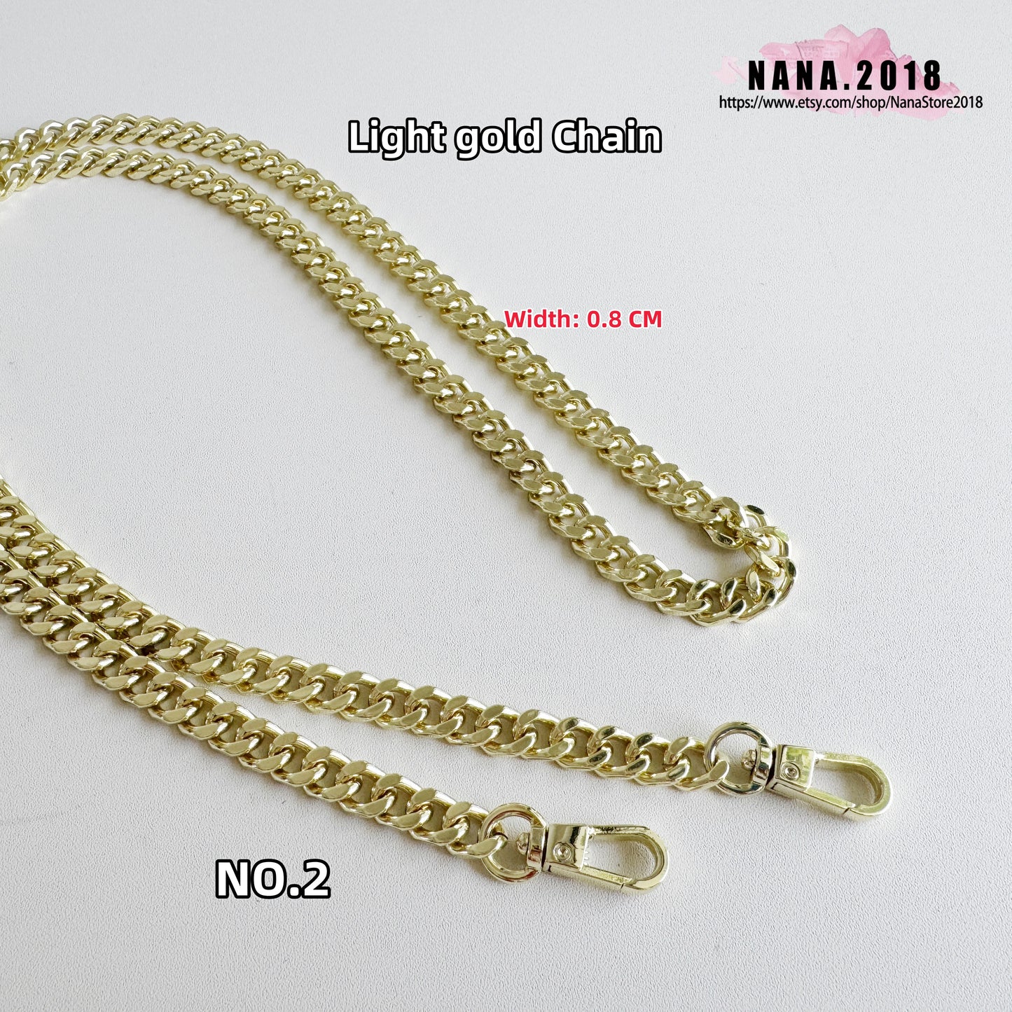 Light Gold High Quality Purse Chain Strap,Alloy and Iron, Metal Shoulder Handbag Strap,Purse Replacement Chains,bag accessories, JD-2363