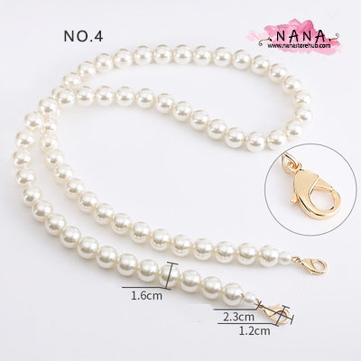 Pearl Acrylic High Quality Purse Chain, Metal Shoulder Handbag Strap, Replacement Handle Chain, Metal Crossbody Bag Chain Strap LD-2367