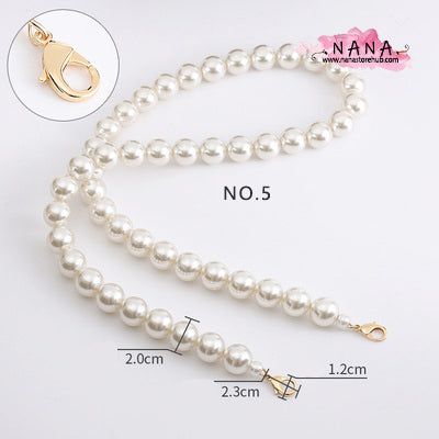 Pearl Acrylic High Quality Purse Chain, Metal Shoulder Handbag Strap, Replacement Handle Chain, Metal Crossbody Bag Chain Strap LD-2367