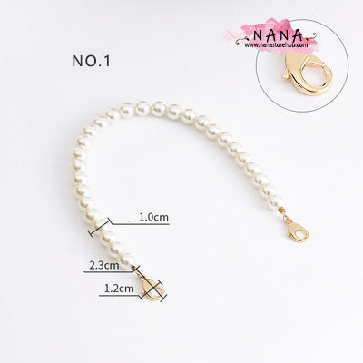 Pearl Acrylic High Quality Purse Chain, Metal Shoulder Handbag Strap, Replacement Handle Chain, Metal Crossbody Bag Chain Strap LD-2367