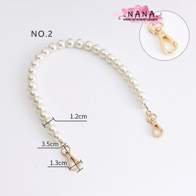 Pearl Acrylic High Quality Purse Chain, Metal Shoulder Handbag Strap, Replacement Handle Chain, Metal Crossbody Bag Chain Strap LD-2367