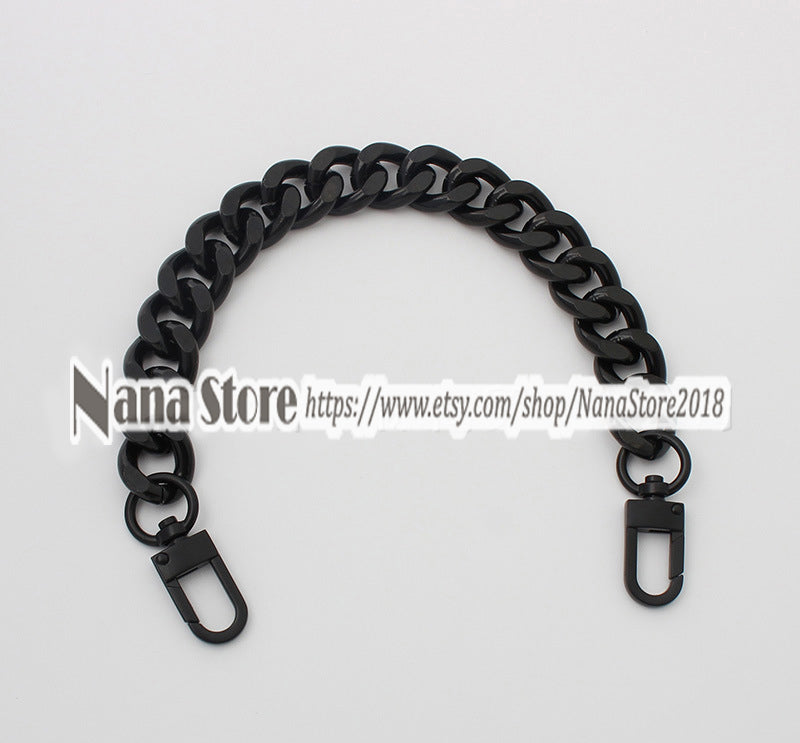 19mm Black High Quality Purse Chain Strap,Alloy and Iron,Metal Shoulder Handbag Strap,Purse Replacement Chains,bag accessories, JD-2375