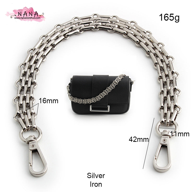 16mm Silver High Quality Purse Chain Strap,Alloy and Iron,Metal Shoulder Handbag Strap,Purse Replacement Chains,bag accessories, JD-2381