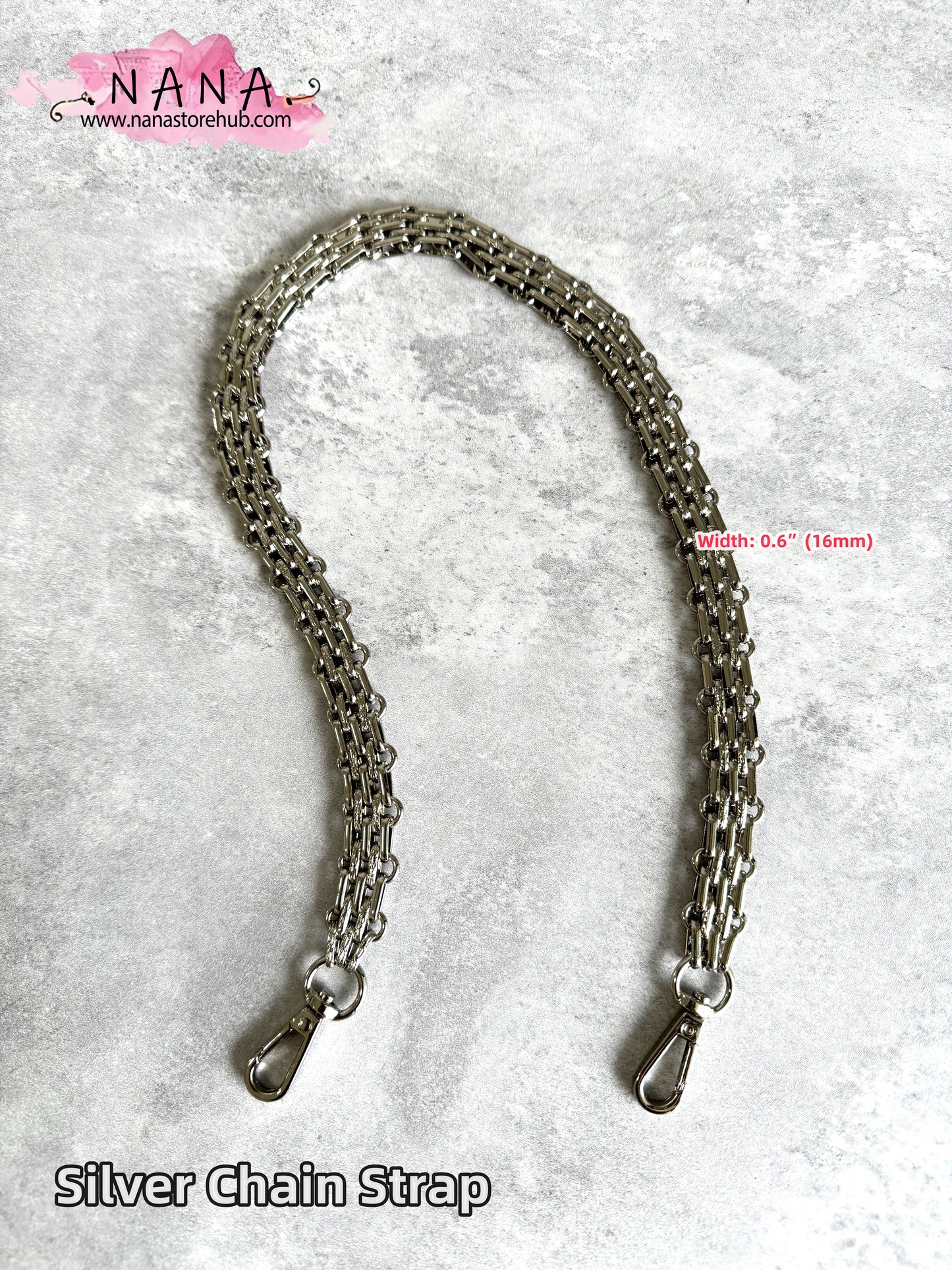 16mm Silver High Quality Purse Chain Strap,Alloy and Iron,Metal Shoulder Handbag Strap,Purse Replacement Chains,bag accessories, JD-2381