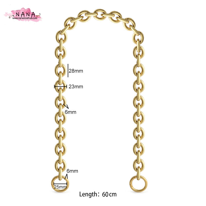 21mm Gold High Quality Purse Chain, Metal Shoulder Handbag Strap, Replacement Handle Chain, Metal Crossbody Bag Chain Strap,JD-2392