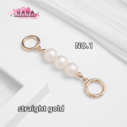 Pearl High Quality Purse Extension Chain,Alloy and Pearl, Metal Shoulder Extension Handbag Strap,Bag Strap, Bag Accessories, JD-2440