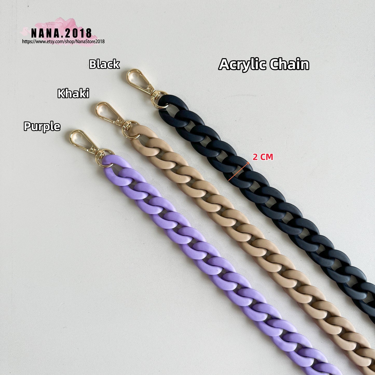 Acrylic High Quality Purse Chain - A Versatile Metal Shoulder Strap, Replacement Handle Chain, and Metal Crossbody Bag Chain Strap (LD-2487)