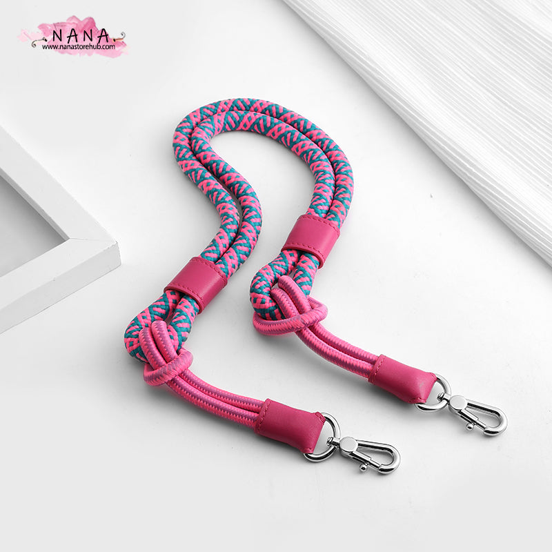 Handmade Braided Cotton fiber Strap,High Quality Alloy Backpack Straps,Shoulder Handbag Strap,knapsack Accessories, JD-2645