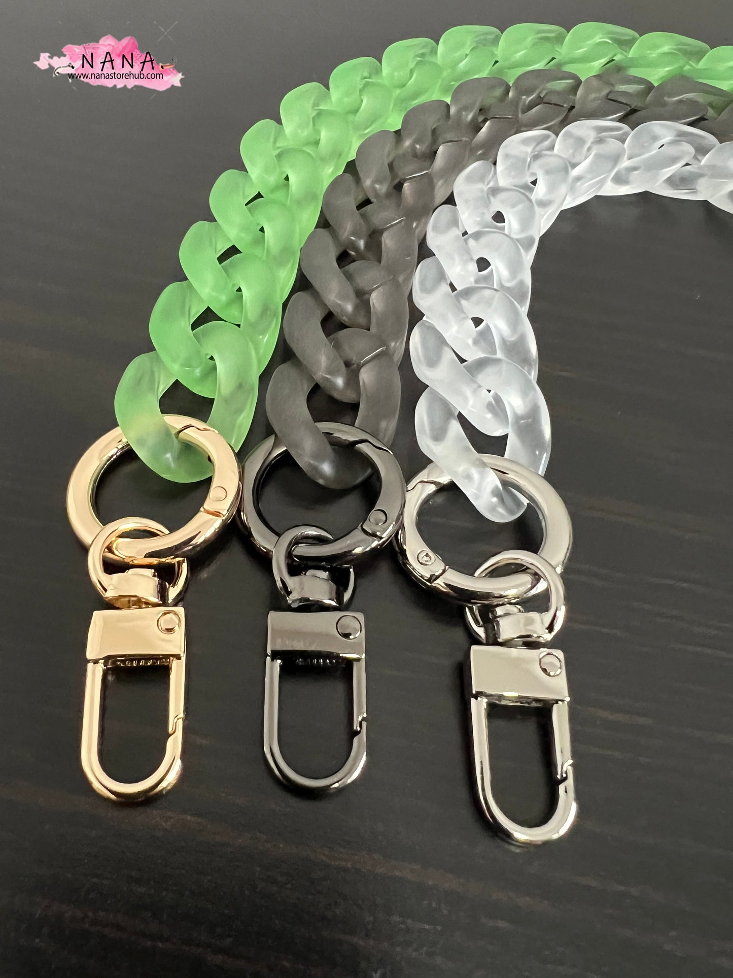 Premium Acrylic Purse Chain: High-Quality Metal Shoulder Strap for Handbags, Replacement Crossbody Bag Chain Handle, LD-2905