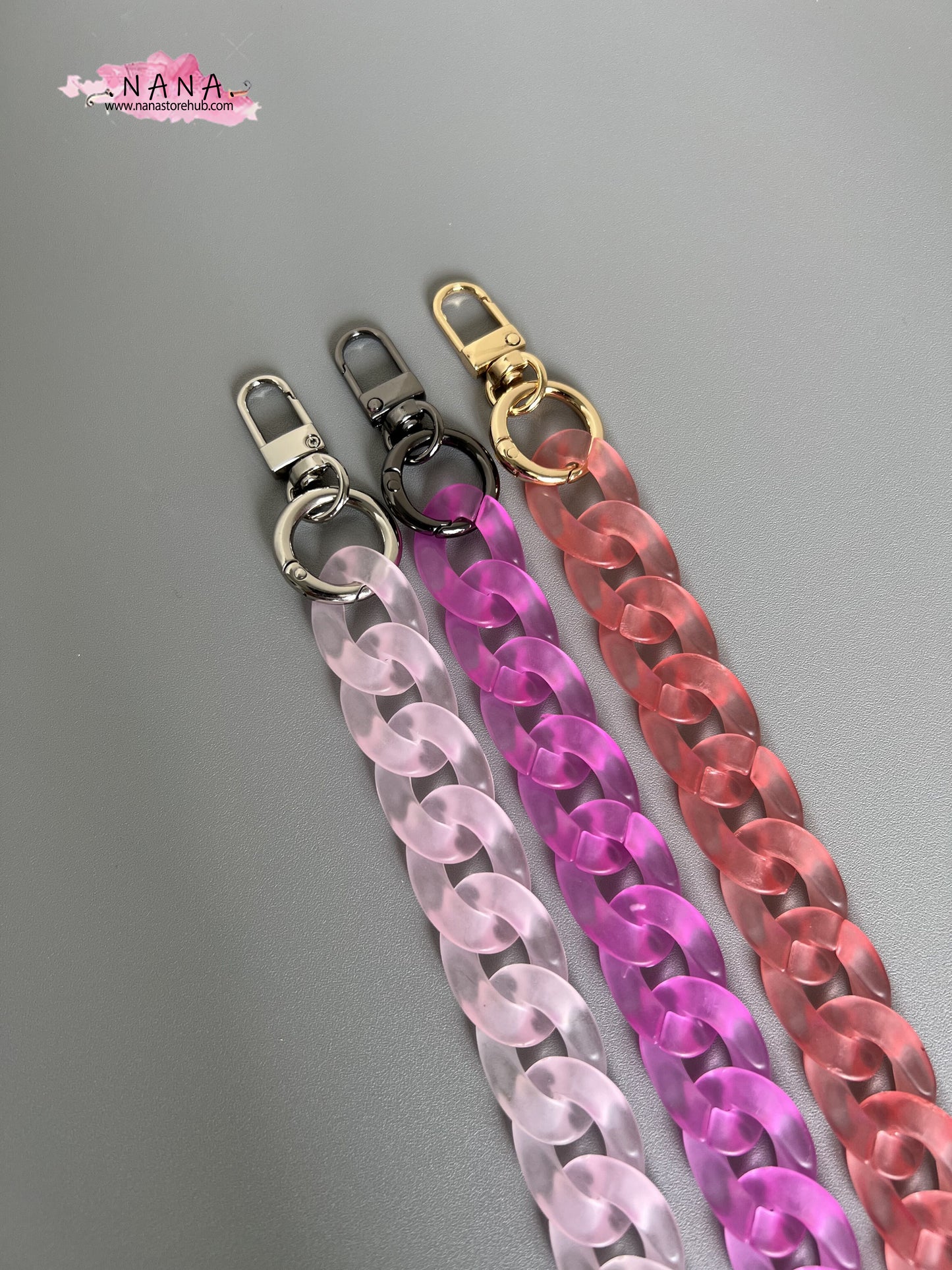 Premium Acrylic Purse Chain: High-Quality Metal Shoulder Strap for Handbags, Replacement Crossbody Bag Chain Handle, LD-2905