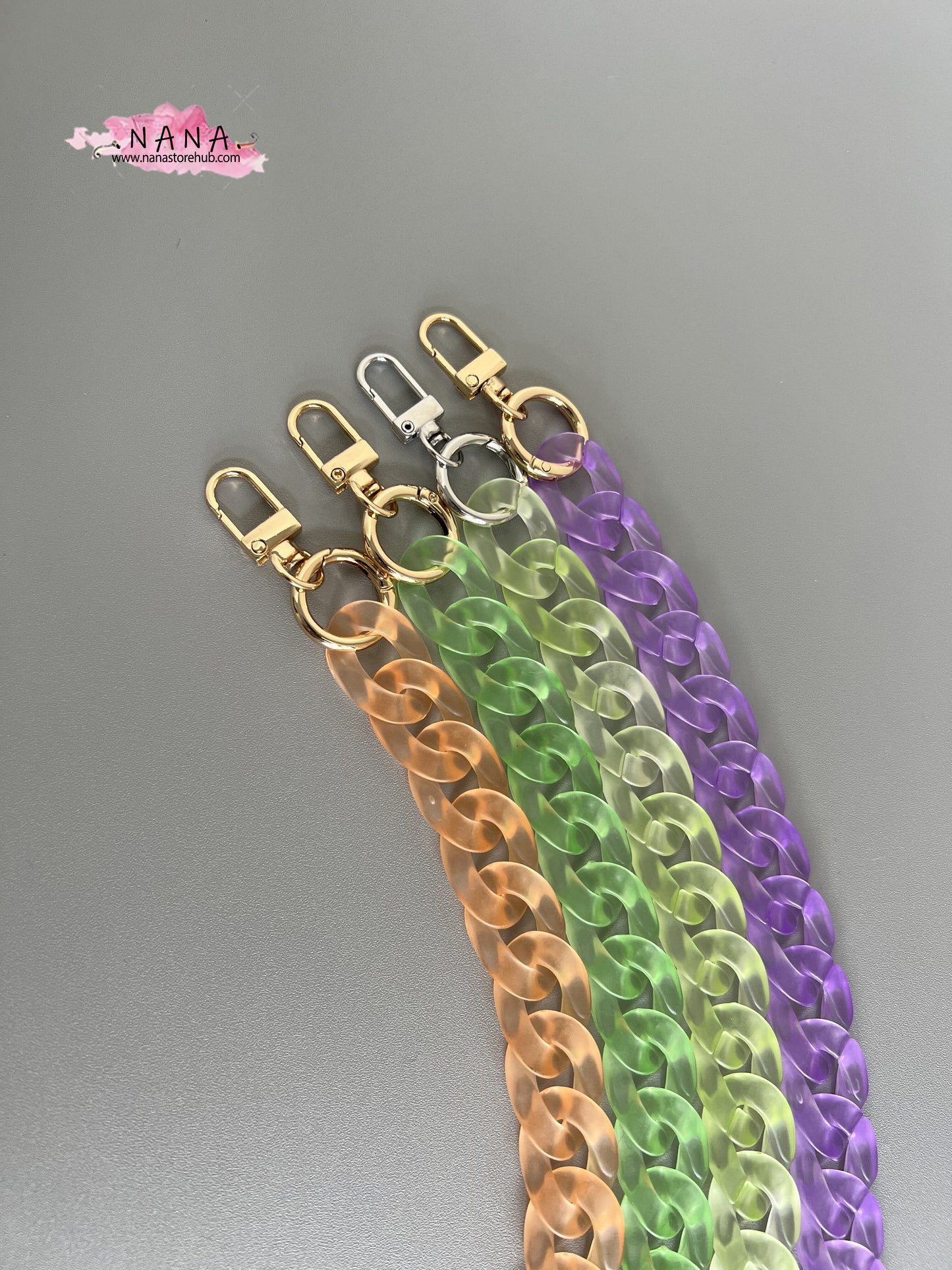 Premium Acrylic Purse Chain: High-Quality Metal Shoulder Strap for Handbags, Replacement Crossbody Bag Chain Handle, LD-2905