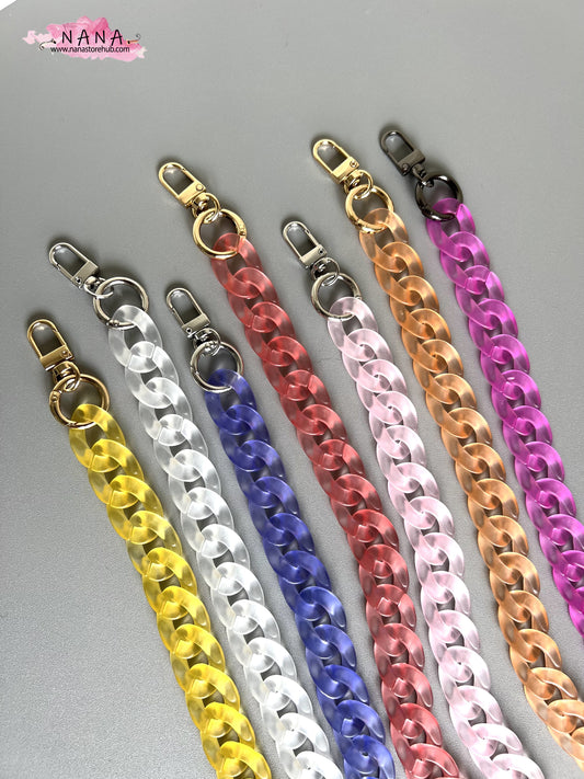 Premium Acrylic Purse Chain: High-Quality Metal Shoulder Strap for Handbags, Replacement Crossbody Bag Chain Handle, LD-2905