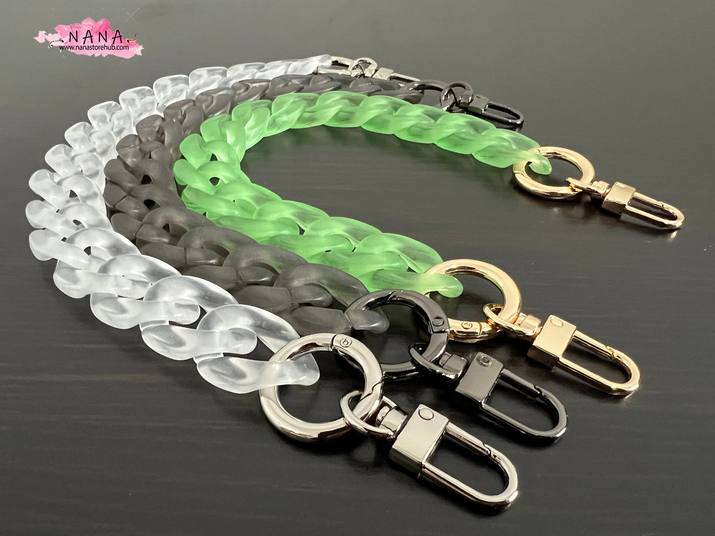 Premium Acrylic Purse Chain: High-Quality Metal Shoulder Strap for Handbags, Replacement Crossbody Bag Chain Handle, LD-2905