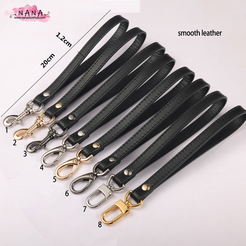 1.2CM Black Handmade Leather Wrist Straps,High Quality Leather Wrist Straps,Leather Handbag Strap,Replacement Handle ,B-33/JD-3035