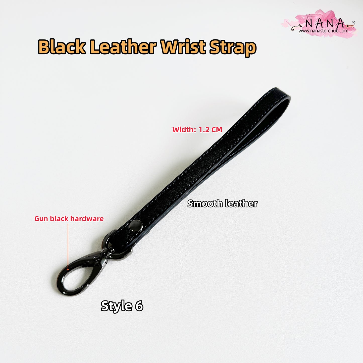 1.2CM Black Handmade Leather Wrist Straps,High Quality Leather Wrist Straps,Leather Handbag Strap,Replacement Handle ,B-33/JD-3035