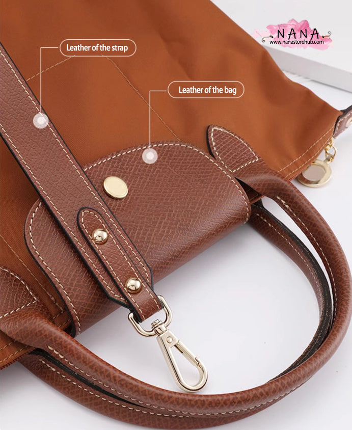 High Quality Leather Wrapping,Fit "S/M/L Longchamp bag"Leather Shoulder Handbag Strap,Replacement Handle,Metal Crossbody Strap,LD-3042