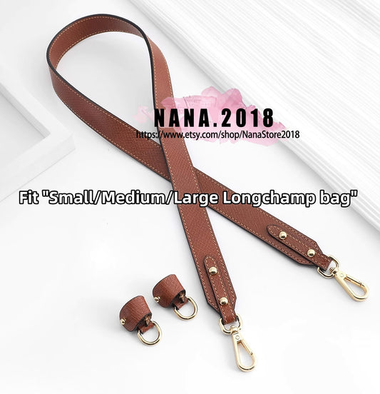 High Quality Leather Wrapping,Fit "S/M/L Longchamp bag"Leather Shoulder Handbag Strap,Replacement Handle,Metal Crossbody Strap,LD-3042