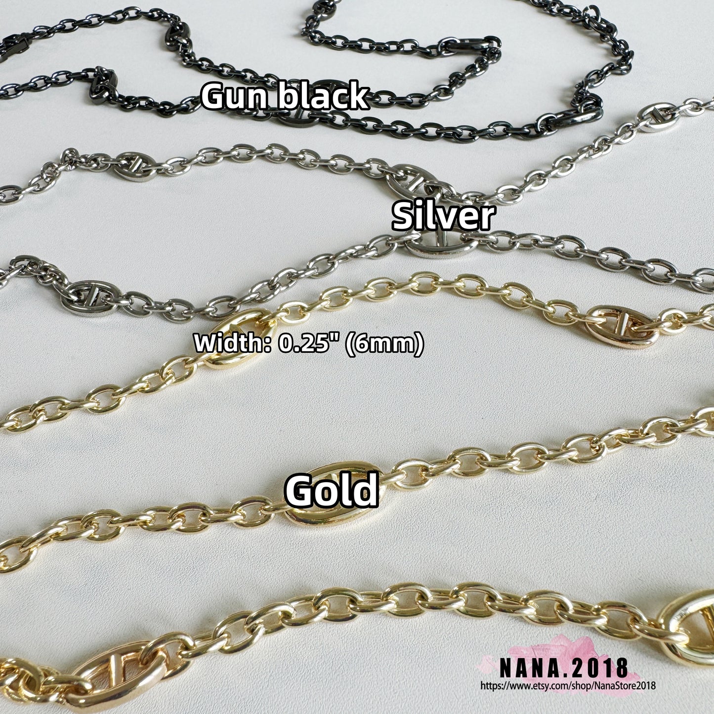 6mm High Quality Purse Chain Strap,Alloy and Iron,Metal Shoulder Handbag Strap,Purse Replacement Chains,bag accessories, JD-3058