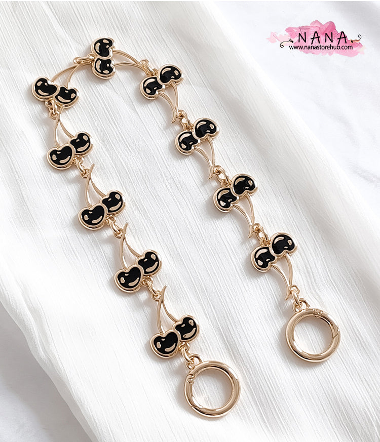 High Quality Purse Cherry Extension Chain,Alloy and Iron, Metal Shoulder Extension Handbag Strap,Bag Strap, Bag Accessories, JD-3088