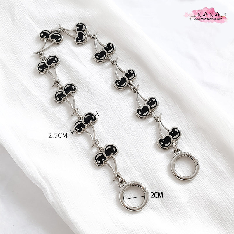 High Quality Purse Cherry Extension Chain,Alloy and Iron, Metal Shoulder Extension Handbag Strap,Bag Strap, Bag Accessories, JD-3088