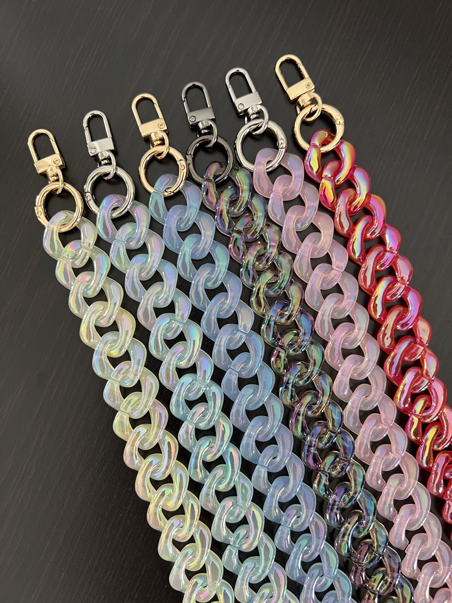 23x23mm Acrylic High Quality Purse Chain, Metal Shoulder Handbag Strap, Replacement Handle Chain, Metal Crossbody Bag Chain Strap LD-3137