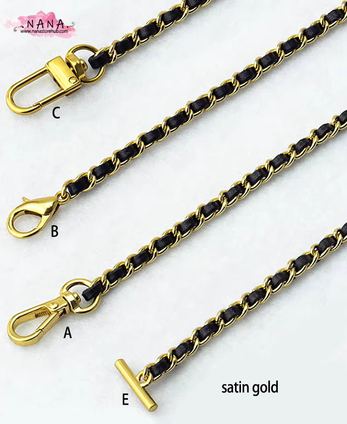 21 Color, 5.5 mm High Quality Purse Chain,Copper and PU Leather, Metal Shoulder Handbag Strap,Bag Strap, Bag Accessories, JD-3155