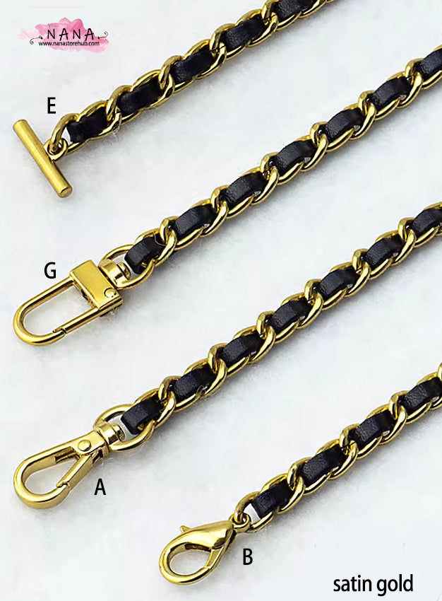 21 Color, 7 mm High Quality Purse Chain,Copper and PU Leather, Metal Shoulder Handbag Strap,Bag Strap, Bag Accessories, JD-3156