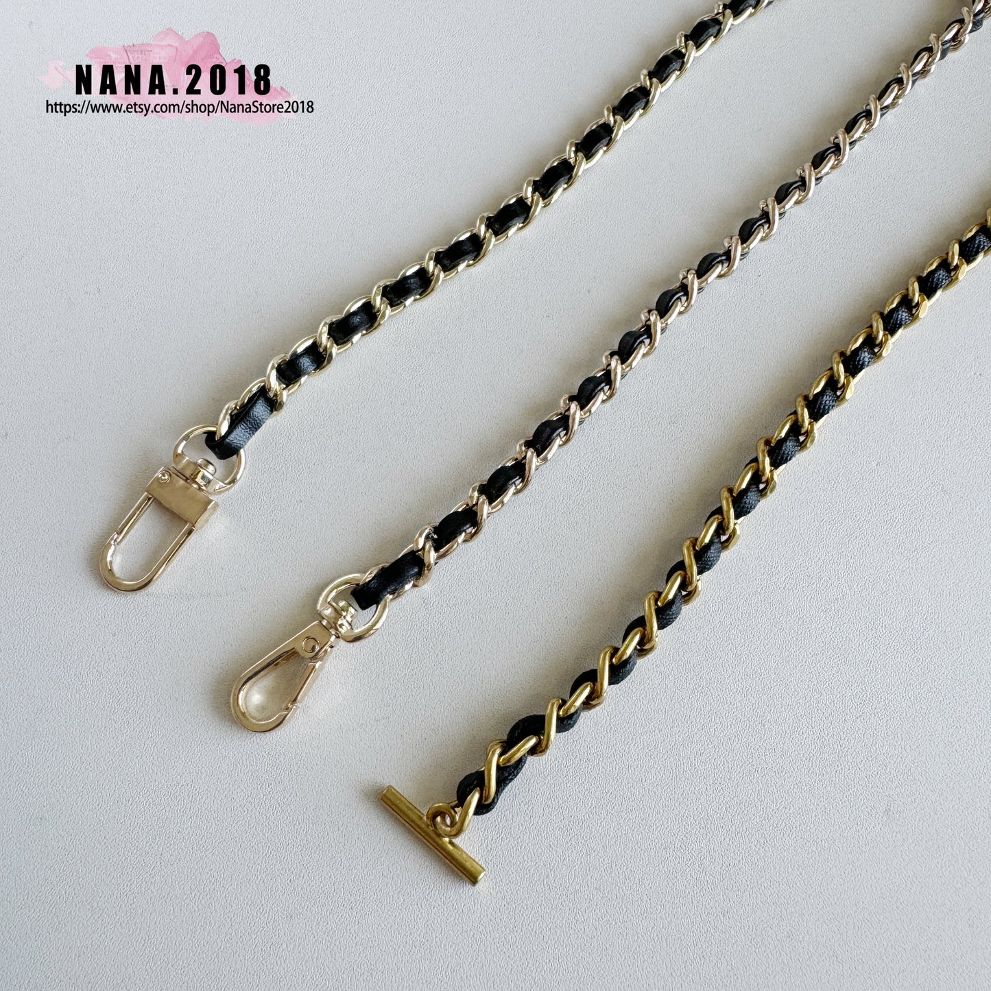 21 Color, 7 mm High Quality Purse Chain,Copper and PU Leather, Metal Shoulder Handbag Strap,Bag Strap, Bag Accessories, JD-3156