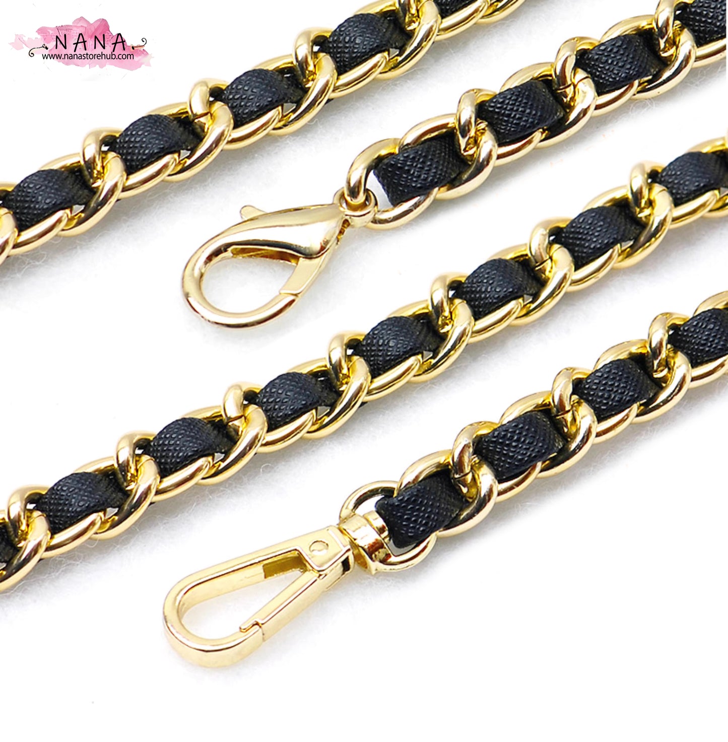 21 Color, 10mm High Quality Purse Chain,Copper and PU Leather, Metal Shoulder Handbag Strap,Bag Strap, Bag Accessories, JD-3157