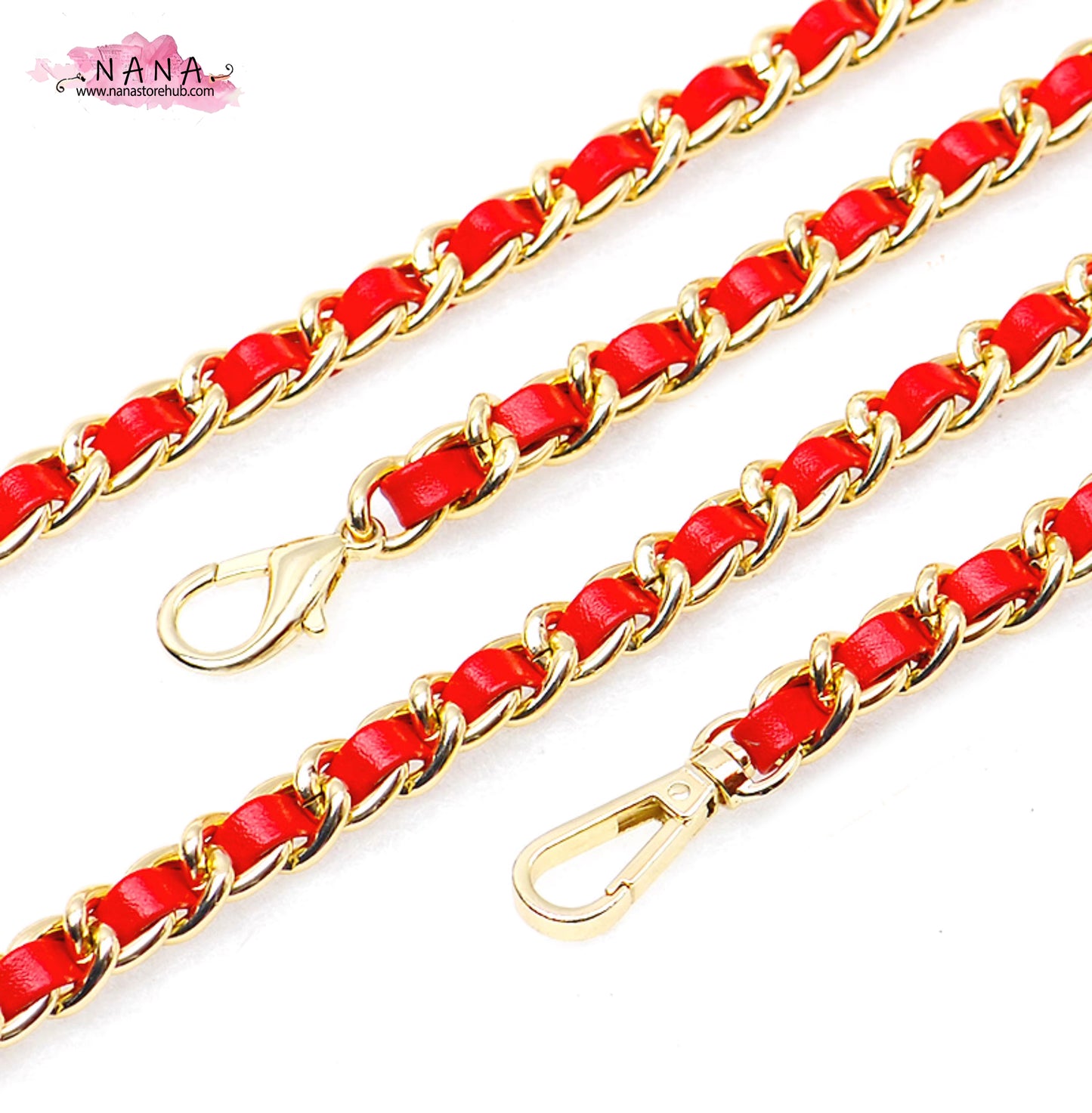 21 Color, 10mm High Quality Purse Chain,Copper and PU Leather, Metal Shoulder Handbag Strap,Bag Strap, Bag Accessories, JD-3157