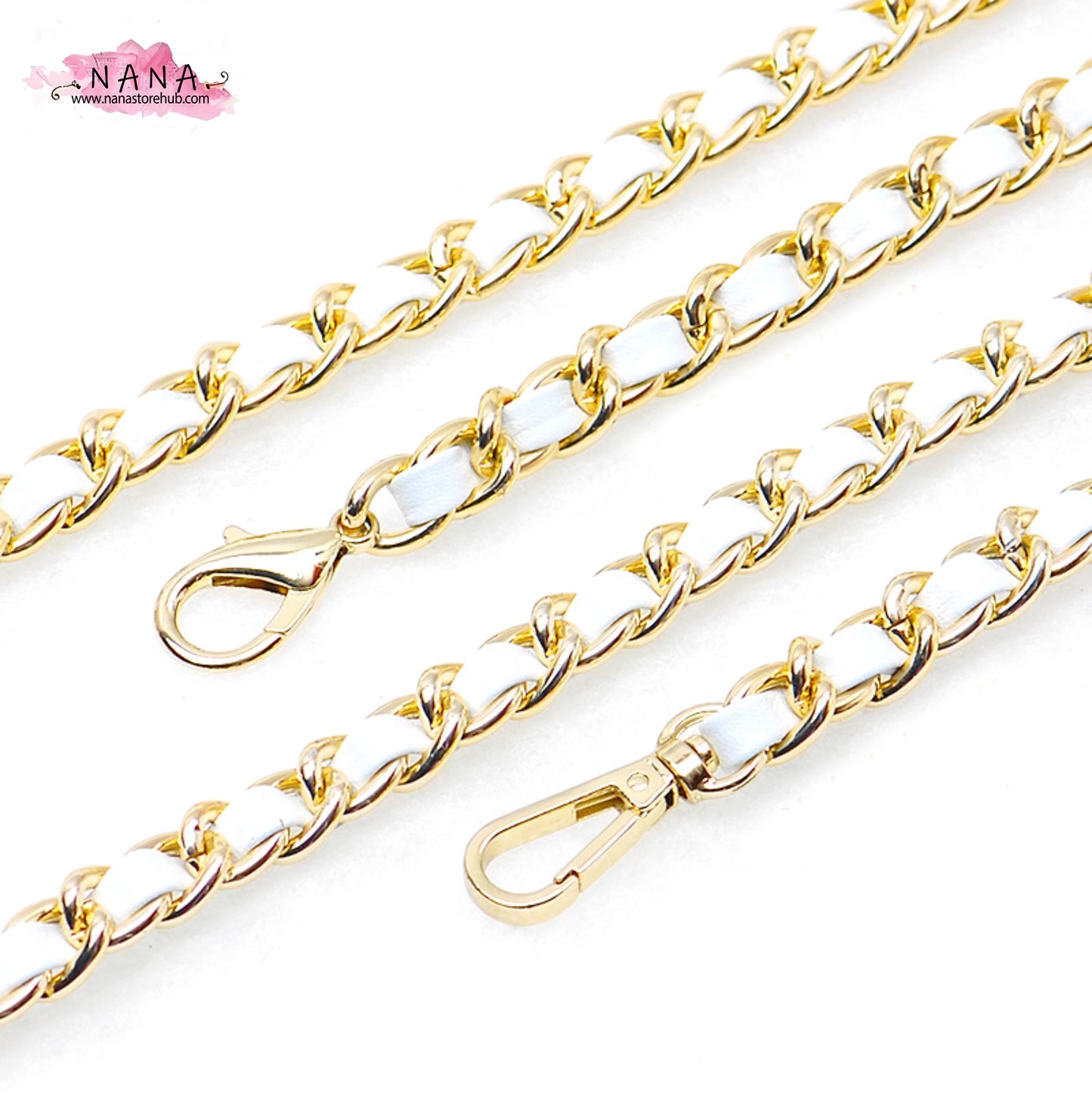 21 Color, 10mm High Quality Purse Chain,Copper and PU Leather, Metal Shoulder Handbag Strap,Bag Strap, Bag Accessories, JD-3157