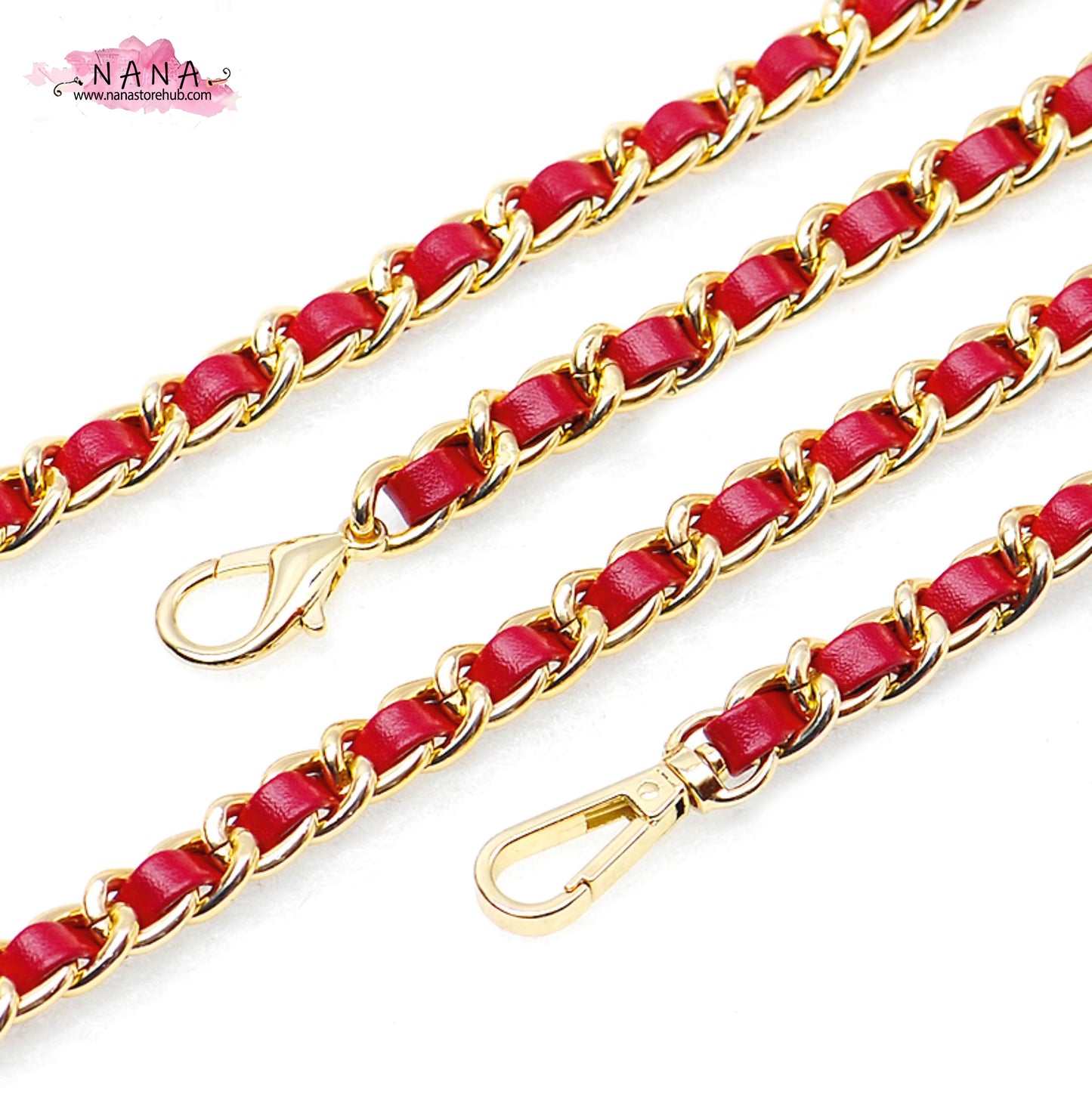 21 Color, 10mm High Quality Purse Chain,Copper and PU Leather, Metal Shoulder Handbag Strap,Bag Strap, Bag Accessories, JD-3157