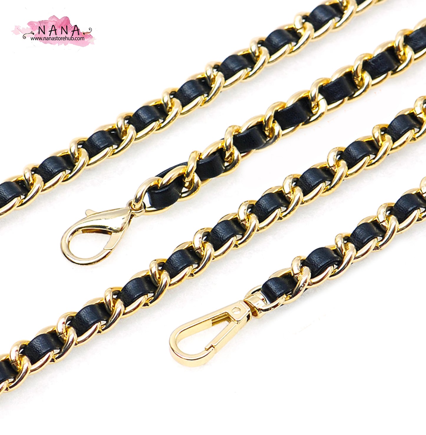 21 Color, 10mm High Quality Purse Chain,Copper and PU Leather, Metal Shoulder Handbag Strap,Bag Strap, Bag Accessories, JD-3157