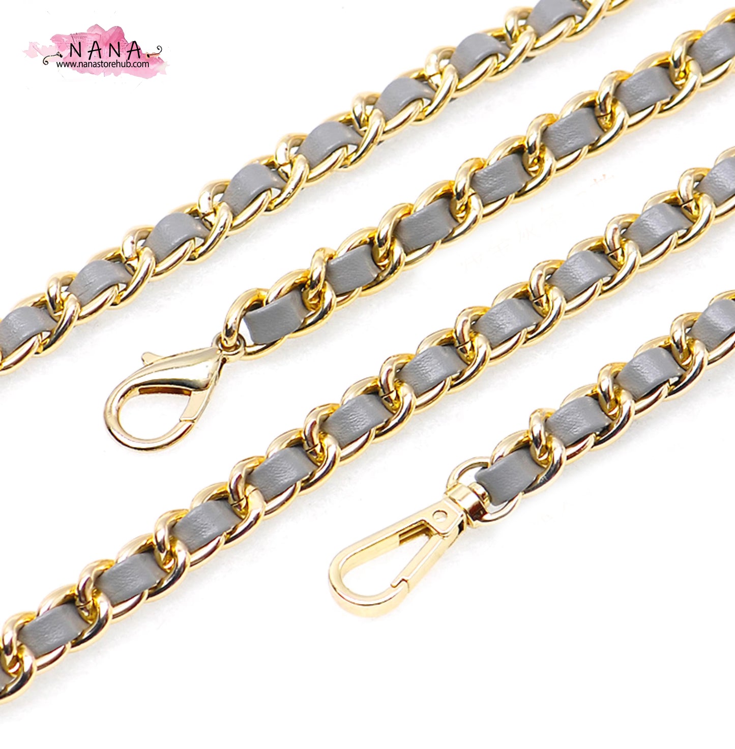 21 Color, 10mm High Quality Purse Chain,Copper and PU Leather, Metal Shoulder Handbag Strap,Bag Strap, Bag Accessories, JD-3157