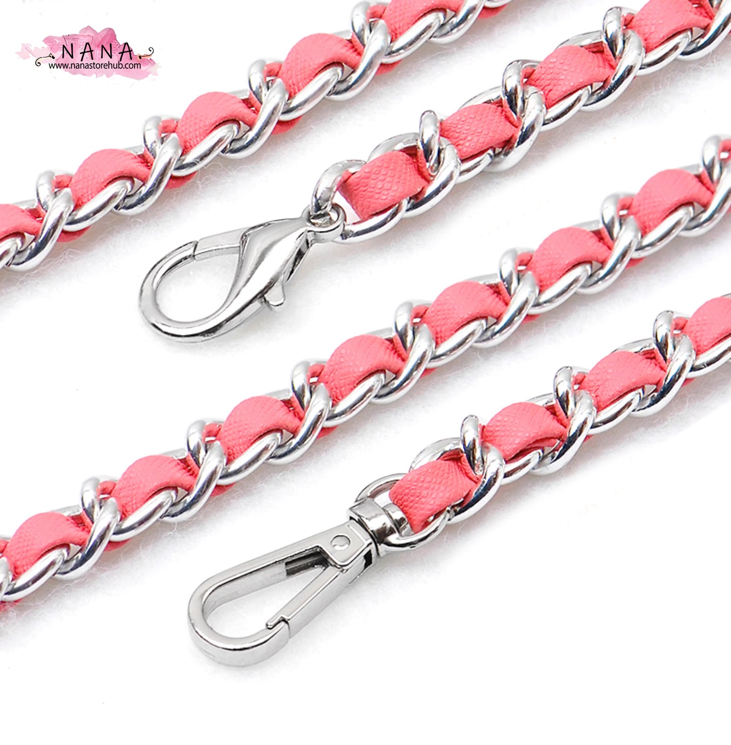 21 Color, 10mm High Quality Purse Chain,Copper and PU Leather, Metal Shoulder Handbag Strap,Bag Strap, Bag Accessories, JD-3157