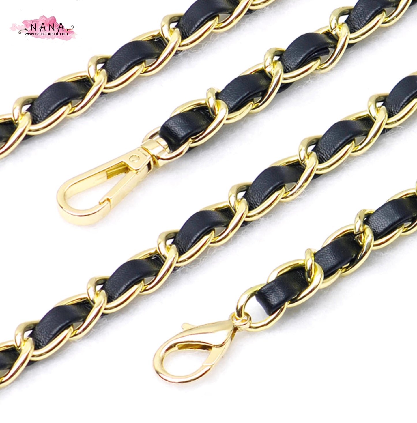 21 Color, 11 mm High Quality Purse Chain,Copper and PU Leather, Metal Shoulder Handbag Strap,Bag Strap, Bag Accessories, JD-3158