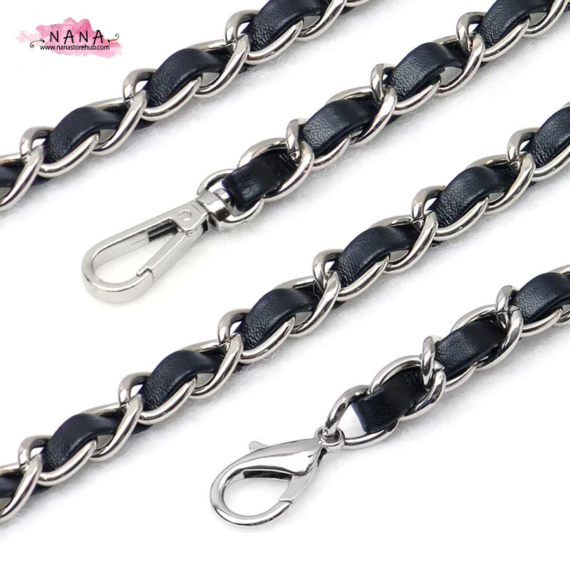 21 Color, 11 mm High Quality Purse Chain,Copper and PU Leather, Metal Shoulder Handbag Strap,Bag Strap, Bag Accessories, JD-3158