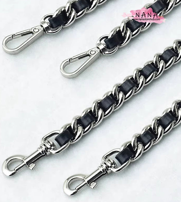 21 Color, 13 mm High Quality Purse Chain,Copper and PU Leather, Metal Shoulder Handbag Strap,Bag Strap, Bag Accessories, JD-3159