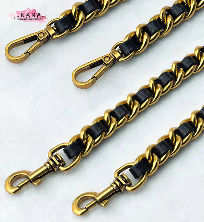 21 Color, 13 mm High Quality Purse Chain,Copper and PU Leather, Metal Shoulder Handbag Strap,Bag Strap, Bag Accessories, JD-3159