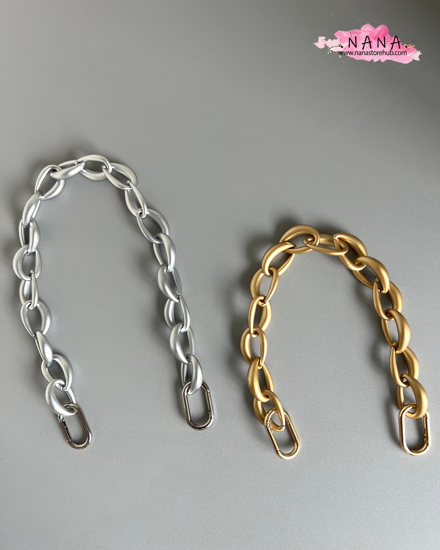 Grinding Matte Acrylic High Quality Purse Chain, Metal Shoulder Handbag Strap, Metal Crossbody Bag Chain Strap, LD-3165