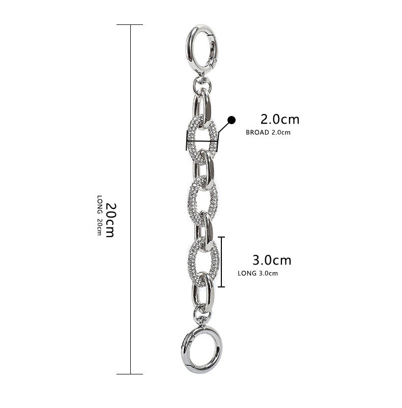 20mm Silver High Quality Purse Chain Strap,Alloy and Iron,Metal Shoulder Handbag Strap,Purse Replacement Chains,bag accessories, JD-3174