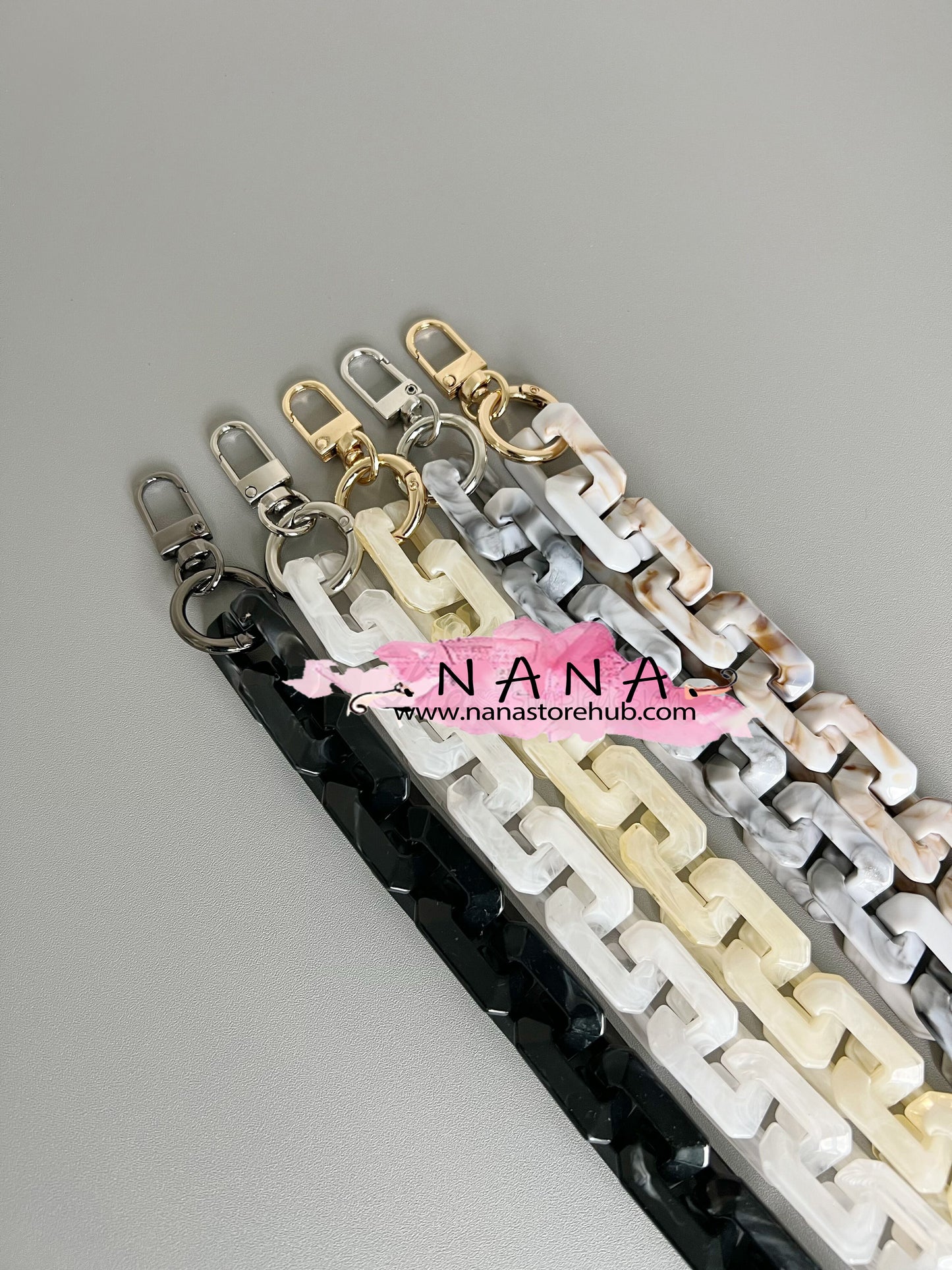 21x28mm Acrylic High Quality Purse Chain, Metal Shoulder Handbag Strap, Replacement Handle Chain, Metal Crossbody Bag Chain Strap LD-3214