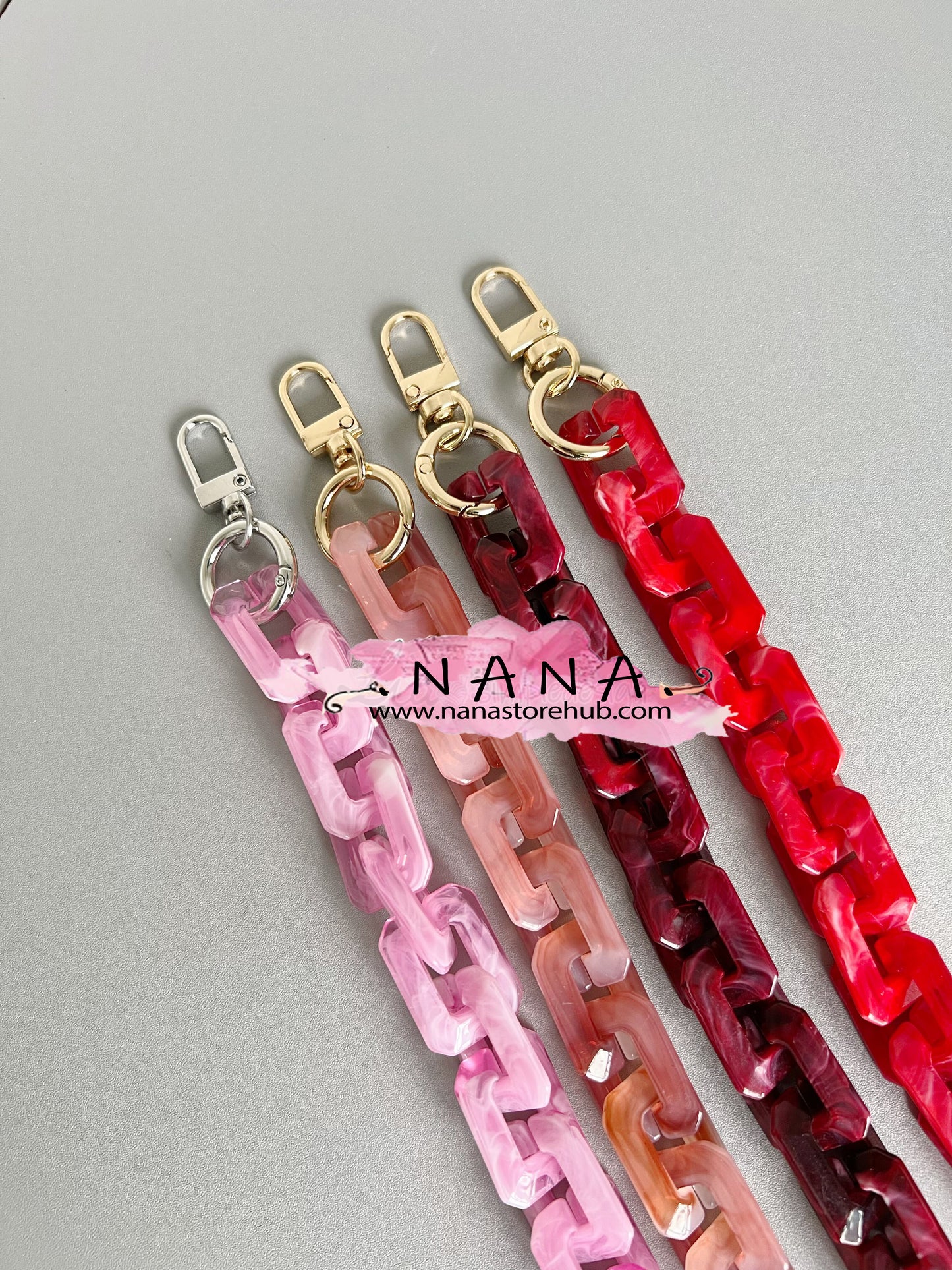 21x28mm Acrylic High Quality Purse Chain, Metal Shoulder Handbag Strap, Replacement Handle Chain, Metal Crossbody Bag Chain Strap LD-3214