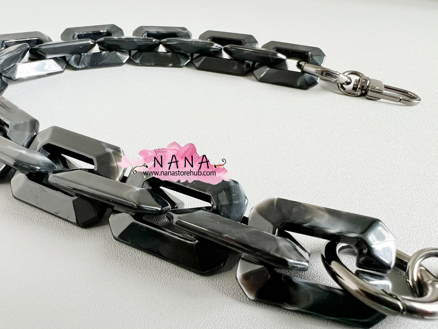 21x28mm Acrylic High Quality Purse Chain, Metal Shoulder Handbag Strap, Replacement Handle Chain, Metal Crossbody Bag Chain Strap LD-3214